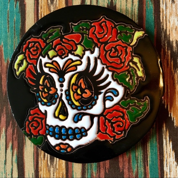 NWT Dia de Los Muertos🌼Frida Kahlo tile/coaster! - Picture 1 of 4